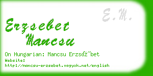 erzsebet mancsu business card